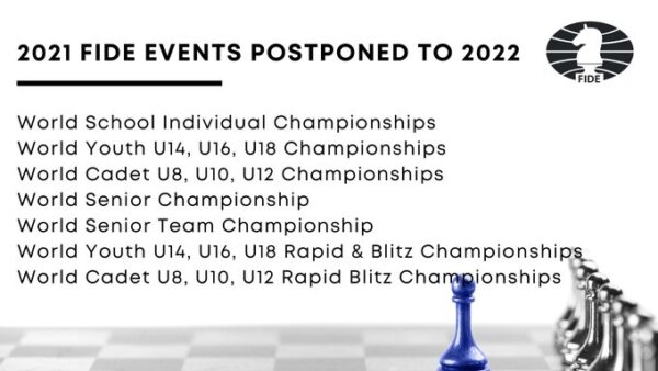 FIDE postpones World Rapid and Blitz Chess Championship to next year