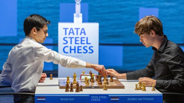 Anish Giri of Netherland, during the 'Tata Steel Chess India Tour-Rapid &  Blitz