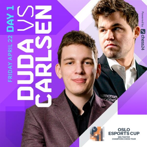 Carlsen-Duda as the Oslo Esports Cup begins